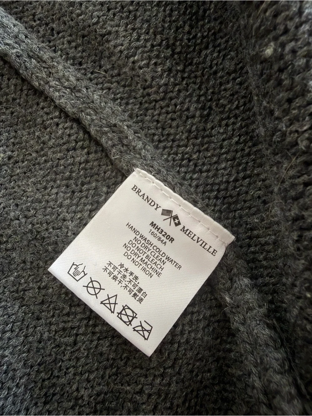 Brandy Melville Knit Cardigan Grey - Picture 2 of 4